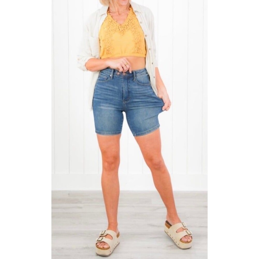 judy blue tummy control shorts JUDY BLUE SHORTS judy blue jeans size small NWT - Picture 9 of 10
